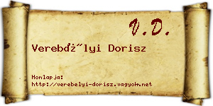 Verebélyi Dorisz névjegykártya